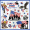 Mfault Memorial Day Land of The Free Window Clings, 9 Sheets 4th of July Military Soldier Boots Decals