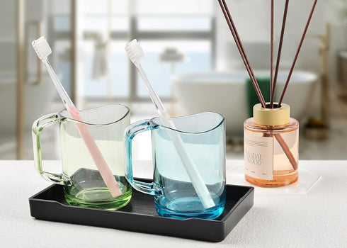 Small Black Mini Tray (8 inch x 4 inch) - Kitchen Counter, Bathroom Vanity Items, Coffee Accessory, Serving Use