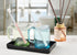 Small Black Mini Tray (8 inch x 4 inch) - Kitchen Counter, Bathroom Vanity Items, Coffee Accessory, Serving Use