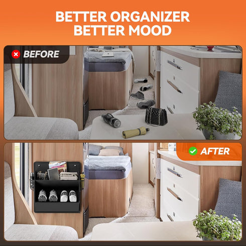 2 Pack Closet RV Shoe Storage with Sticky Adhesive Tape, Over the Door Shoe Rack, Wall Hanging Shoe Organizer