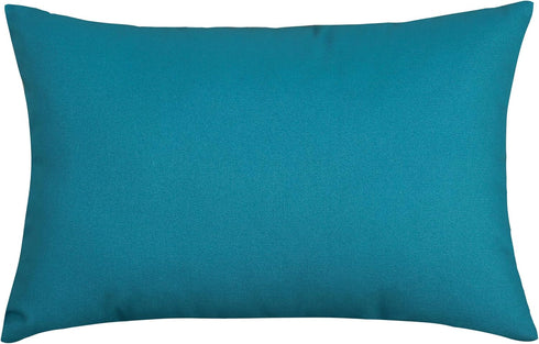 TangDepot Handmade Decorative Throw Pillow Covers, 100% Cotton Canvas, (12"x18", Blue Ashes)