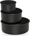 E-far Deep Cake Pan Set | 3 Nonstick Stainless Steel Round Cake Pans for Baking Layer Cakes
