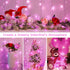 33ft 100 suddus Pink Fairy Lights Battery Operated Outdoor Waterproof, Led String Lights with Remote, Twinkle Lights