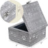 Cottage Garden Home Dog Pawprint Keepsake Box - Silver Tone Metal Jewelry