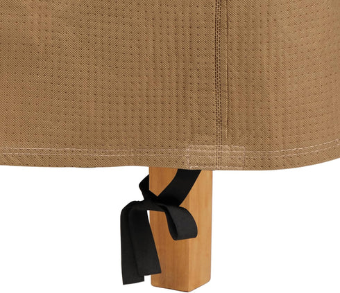 22 Inch DUCKCOVERS Essential Water-Resistant Square Patio Ottoman/Side Table Cover, Outdoor Ottoman Cover