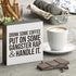 Barnyard Designs Coffee Sign - Inspirational Wood Box Sign - Funny Office Kitchen Desk Decoration Gift for Coffee Lovers