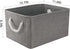 2 Pack Closet TheWarmHome Large Storage Bins Basket, Grey Fabric Storage Cubes for Changing Table Nursery Livingroom