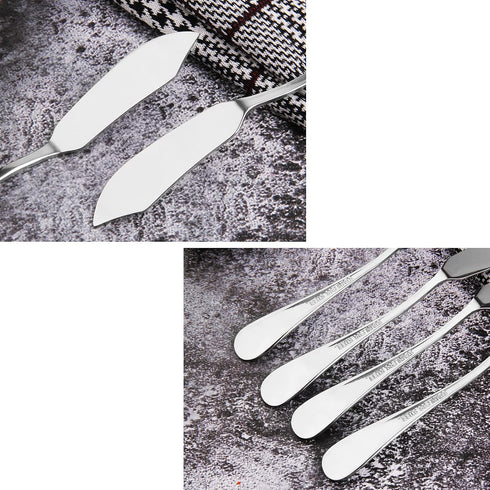 6pcs Stainless Steel Butter Knives, Cheese/Butter Spreaders for Breakfast Spreads and Condiments (Silver)