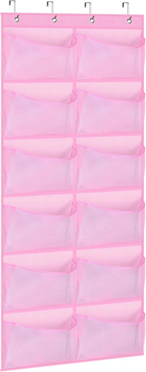 KIMBORA 12 Large Mesh Pockets Over the Door Shoe Organizer for Closet