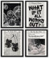 NaZaUK Retro Black And White Newspaper Poster What If It All Works Out
