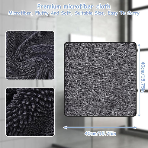 3pcs (3pack, 15.74 15.74 INCH) Shiny Wipes Shower Cleaning Cloths, Shiny Drying Towel, Super Absorbent Microfiber Bath