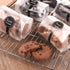 YunKo Cookie Bags for Gift Giving, Clear Cellophane Treat Bags for Favors, 100PACK, Black Dot