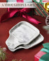 MALACASA Large Spoon Rest, Marble Grey Porcelain Holder for Kitchen Counter, Utensils Rests for Spatula, Ladle, Tongs