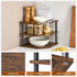 3-Tier Countertop Counter Counter Wooden Corner Shelf, Kitchen Dish & Bread Organizer Stand Storage for Desktop Bedroom