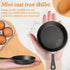 Remerry 10 Sets Cast Iron Skillets | 4 Inches Mini Black Nonstick Frying Pan Bundle with Oil Brush
