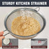 Ydeapi 6.3" Fine Mesh Strainer with Handle, Metal Food Strainers for Kitchen, Sieve Fine Mesh Stainless Steel for Rice