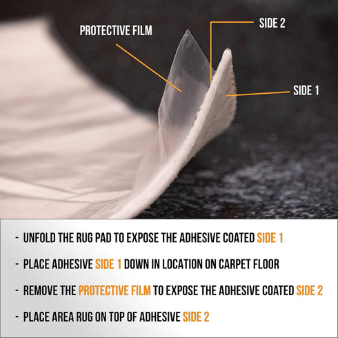 Grip-It Magic Stop Rug PAD, 2x8, White