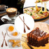 Piriuuo 2 9.25 Inch Pcs Long Wooden Teaspoon, Wooden Teaspoons for Honey Long Bamboo Honey Spoons for Jam Dessert