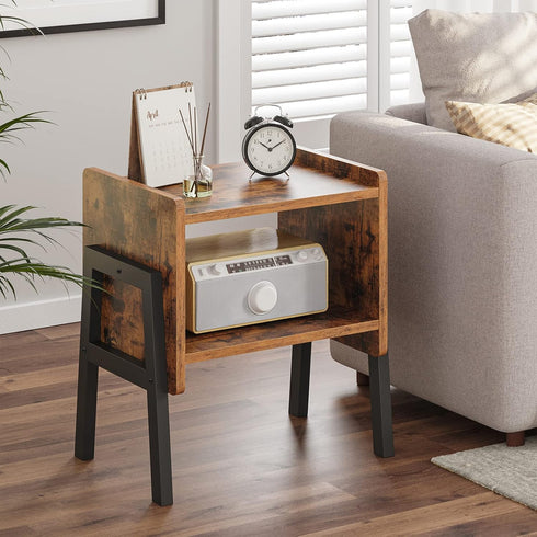 Set 2, TB01BB039 TUTOTAK Nightstnd, of Stackable End Tables, Side Table, Bedside Tables with Open Storage Shelf
