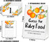 Set, 1 25 6 -A07 Guess the Baby Food Party Games, Baby Shower Game Standing Sign + Answer Cards + Number Cards, Little