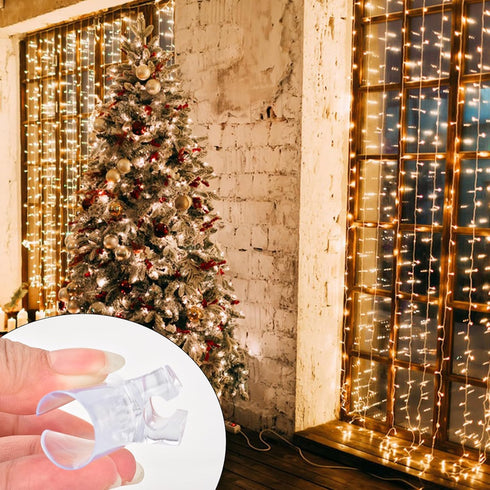 Christmas Light Suction Cups, Holiday String Hooks for Lights, 50 Pcs Suction Cup Clips for Decorations