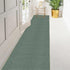 Kapaqua Solid Color Runner Rug, Non Slip Rubber Backing, Custom Length for Hallway Stair Kitchen Living Room, Hunter