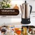 12-Cup 360 Elite Gourmet Electric Coffee Percolator, Dishwasher Safe Stainless-Steel Filter, Lid & Tube, Keep Warm
