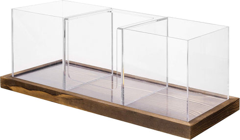 3 4 Set MyGift Modern Modular Coffee and Tea Station Organizer with Removable Premium Clear Acrylic Compartments