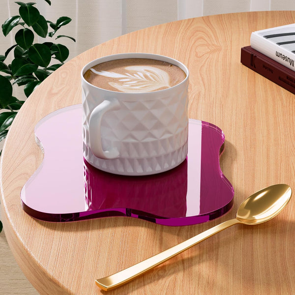 Acrylic Coaster for Desk, Clear Bar Drink Coaster, Clear Cloud Shape Coffee