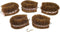 Pack of 5 Japanese Tawashi Brushes for Scrubbing Fruits & Vegetables, Includes Brass Plated Cup Hook