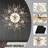 Large Wall Clocks - Silent Sunflower Shape Decorative Wall Clock, Modern Non-Ticking Iron Metal for Living Room
