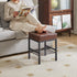 16.34 inches LG-60Z IBUYKE Square Stool with Adjustable Feet and Storage Space, Footrest Chair,Multi-Use as Small Side