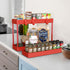 3-Tier 5.5'' 27.5'' Simple Houseware Slim/Narrow Storage Cart with Handle, Wide x Height Rolling Organizer for Kitchen