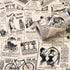 Self-Adhesive Vintage Newspaper Drawer Shelf Liner, 17.7x117 Inches, for Kitchen Bathroom Cabinets and Crafts