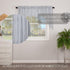 VHC Sawyer Mill Blue 2 Piece Swag Set Kitchen Curtains for Bathroom Living Room Bedroom Window Ticking Striped