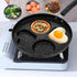 Non Stick Frying Pan, Romantic Heart Circle Egg Pan, Multifunction Omelette Skillet with Oil Brush