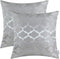 CaliTime 2 Pack Cushion Covers Throw Pillow Cases for Home Sofa Couch Modern Quatrefoil Accent Geometric 20 X 20 Inches