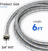 JUWO 6 FT Washing Machine Hoses, 3/4" FHT Stainless Steel Washer Hoses, For Short to Moderate-Distance Water Supply in Small & Medium Residences, Red & Blue (2-Pack)