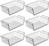Under Shelf Basket, 6PCS Hanging Storage Baskets for Pantry, Cupboard, Laundry Room, Space Saving Organizer, Black