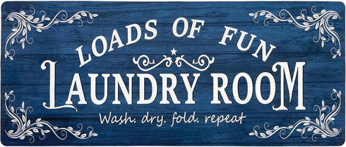Laundry Room Rug Runner 24"x60", Non Slip Waterproof Mats for Laundry Room Decor, Washable Floor Rug for Mudroom, Navy