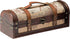 Twine Old World Wine Bottle Gift Box, Wooden Box with Lid and Handle, Holds 1 Bottle