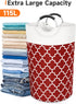 Large Collapsible Laundry Basket, 115L Waterproof Hamper Bag with Handles for College Dorm, Family, Red