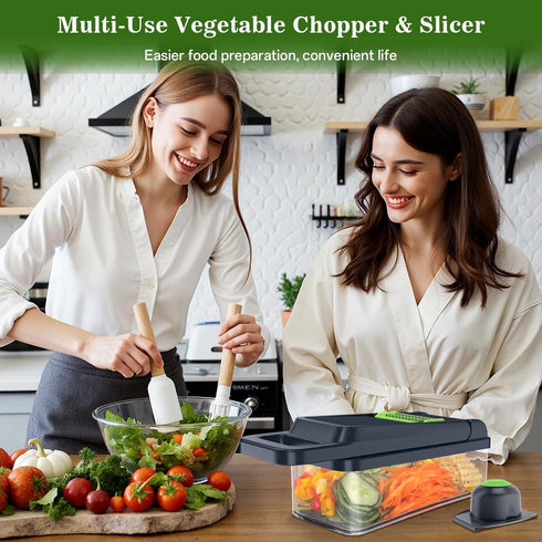 12 1 HomeHacks Vegetable Chopper Vegetable Cutter, in Kitchen Gadget, Dicer, Slicer, Onion Cutter, Salad, Cheese Grater