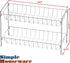 Simple Houseware 2-Tier Chrome Spice Rack Kitchen Organizer Countertop Shelf