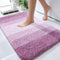 OLANLY Bathroom Rug Mat | 30x20 Extra Soft Absorbent Microfiber Non-Slip Bath Carpet, Pinkish-Purple