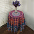 raajsee Round Beach Tapestry, 70 Inch Blue Orange Mandala Throw, Boho Hippie Blanket, Yoga Mat, Picnic Rug