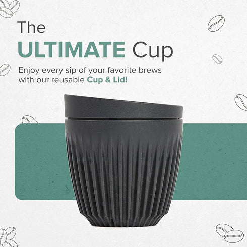 8oz HuskeeCup & Lid, Charcoal Color