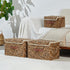 Storage Bin with Lid - Leopard Print Cute Velvet Fabric Basket Box with Faux Leather Handles, Foldable Organizer (Small