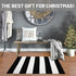 IOHOUZE Black White Striped Rug - 24" x 36" Washable Front Door Mats for Outdoor Indoor, Farmhouse/Entryway Decor