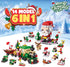 2025 6 1 12 Countdown Christmas Advent Calendar, IN Santa Claus Train Building Blocks, Days Calendar Toy for Kids